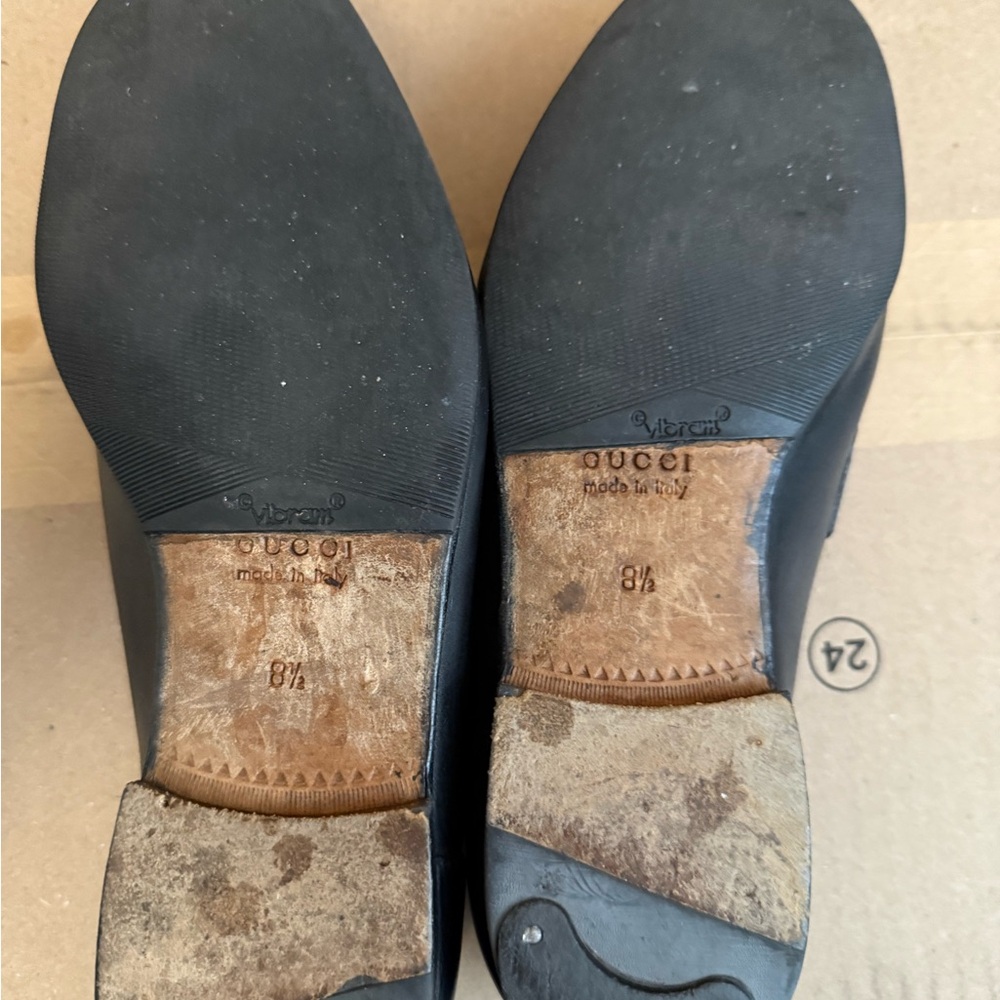 Gucci classic loafers 8 1/2 black excellencet cond taken care of - Picture 10 of 16